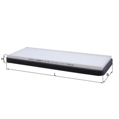 Bilde av MAHLE ORIGINAL LA 196 Kupéfilter Partikkelfilter 386,0 156 30,0 RENAULT: ESPACE 4