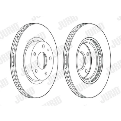 Bilde av JURID 563119JC Bremseskiver 295 25 5 114,3 ventilert belagt uten tilbehør MAZDA: 3 Hatchback, CX