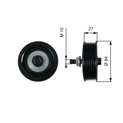 Bilde av GATES T36602 Styrerulle FleetRunner Micro V Stretch Fit med riller TOYOTA: Yaris II Hatchback, I Hatchback