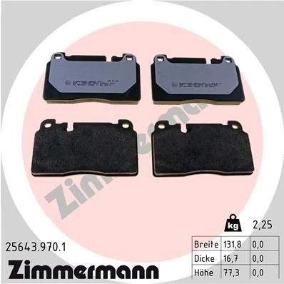 Bilde av ZIMMERMANN 25643.970.1 Bremseklosser klargjort for slitasjeindikator Bildet viser leveranseinnholdet AUDI: A6 C7 Avant, Q5, A7 Sportback