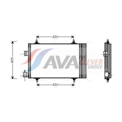 Bilde av PRASCO CNA5173D Kondensator med tørker 14,5 11,0 Aluminium 540 CITROËN: Berlingo II Van, II, Xsara Coupé