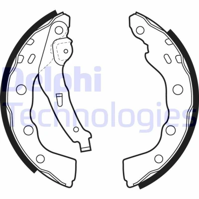 Bilde av DELPHI LS1880 Bremsesko 203 39 ISUZU: D Max 1 Pickup, MITSUBISHI: Carisma Sedan, Hatchback