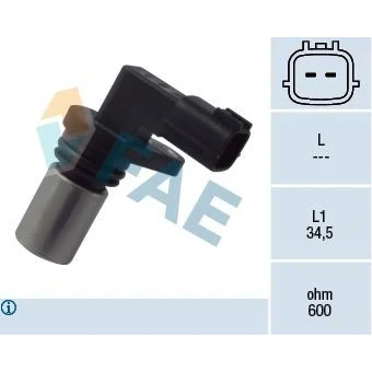 Bilde av Turtallssensor, motormanagement, fiat,lancia, 46479456, 7619532