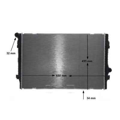 Bilde av MAHLE ORIGINAL CR 811 000S Radiator 650 433 32 Kjøleribber loddet VOLKSWAGEN: Golf 7, 7 Variant, SKODA: Superb III Stasjonsvogn
