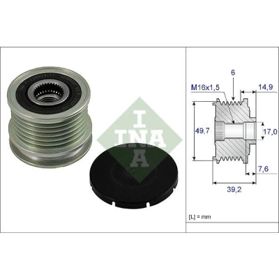 Bilde av INA 535 0015 10 Frihjul Dynamo spesialverktøy nødvendig for montering MERCEDES BENZ: E Klasse Sedan, Vito Minibuss, Sprinter 3 T Van