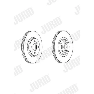 Bilde av JURID 562959JC Bremseskiver 280 24 4 ventilert belagt med skruer RENAULT: Kangoo I Express, MEGANE 2 Kombi,