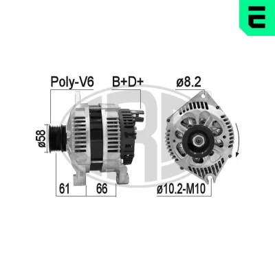 Bilde av ERA 210849A Dynamo 14V 120A FIAT: Ducato II Flatvogn lastebil/Chassis