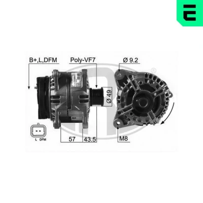 Bilde av ERA 210579A Dynamo 14V 150A RENAULT: TRAFIC 2 Bus, MASTER Pritsche/Fahrgestell, Kasten