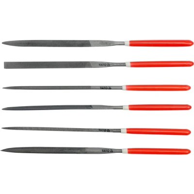 Bilde av YATO YT 6161 Filsett 160, 75 6 Flatfil, butt, Trekantfil, Firkantfil, Halvrund fil, rundfil