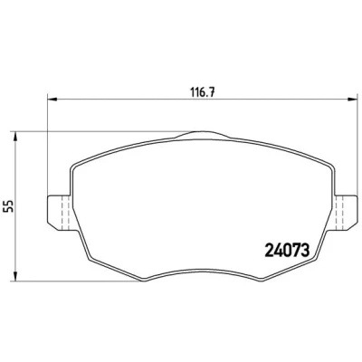 Bilde av BREMBO P 23 094 Bremseklosser ekskl. slitasjevarselkontakt med tilbehør