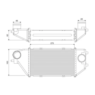 Bilde av VALEO 818381 Ladeluftkjøler Aluminium uten sensor