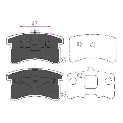 Bilde av KAVO PARTS KBP 1506 Bremseklosser DAIHATSU: CUORE 4