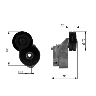 Bilde av GATES FleetRunner Micro V Kit T38430 Strammerull HONDA: CIVIC 6 Hatchback