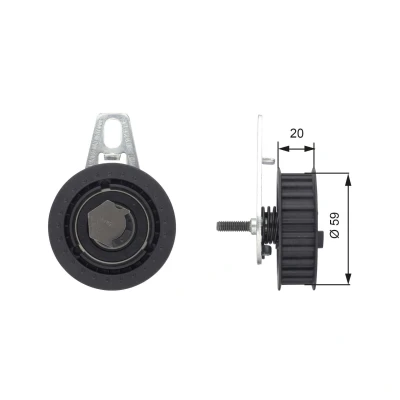 Bilde av GATES FleetRunner Micro V Stretch Fit T43108 Strammerull, tannrem ALFA ROMEO: Spider, GTV
