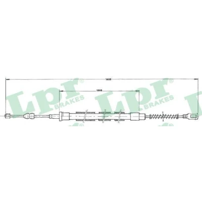 Bilde av LPR C0970B Bremsekabel 1480/1030 Trommelbrems, skive/trommel VOLKSWAGEN: TRANSPORTER 3 Bus, Kasten
