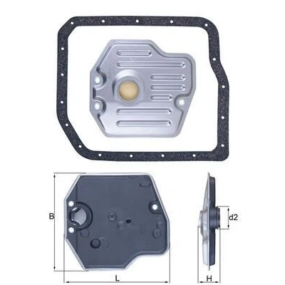 Bilde av MAHLE ORIGINAL HX 245D Automatgirfilter med tetning TOYOTA: RAV4 II SUV