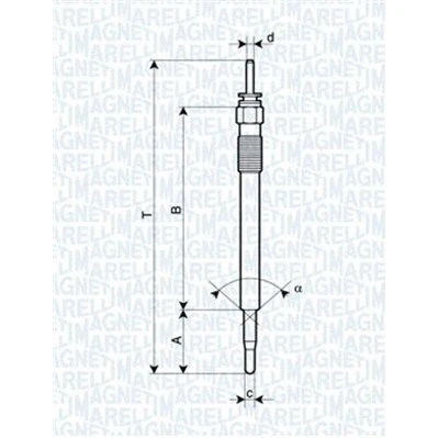 Bilde av MAGNETI MARELLI 062900086304 Glødeplugg 4,4V 8A M10X1,25 HYUNDAI: ix35, SANTA FE 2