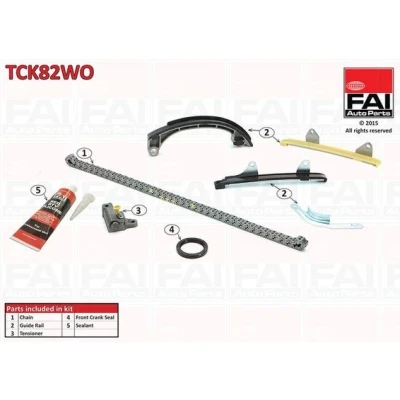 Bilde av FAI AutoParts TCK82WO Registerkjedesett med tetning, uten tannhjul simplex, Kjede m/lite støy TOYOTA: Yaris II Hatchback