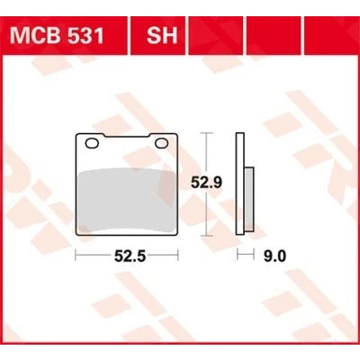 Bilde av TRW Sinter Street MCB531SH Bremseklosser