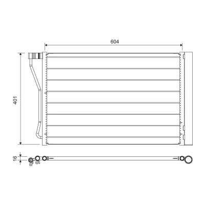 Bilde av VALEO 814388 Kondensator uten tørker Aluminium 411 R 134a BMW: 5 Sedan, 6 Gran Coupe