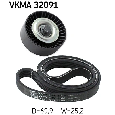 Bilde av SKF VKMA 32091 Kileribberem FIAT: Ducato II Flatvogn lastebil/Chassis