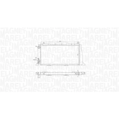 Bilde av MAGNETI MARELLI 350213406000 Radiator 600 304 42 Kjøleribber satt sammen mekanisk AUDI: Coupe B3