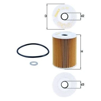 Bilde av MAHLE ORIGINAL OX 355D Oljefilter Filterinnsats