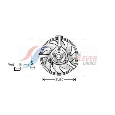 Bilde av AVA COOLING SYSTEMS AI7510 Kjølevifte 280mm 12V uten kjølerlufteramme (kant), motstand styring AUDI: A6 C5 Sedan