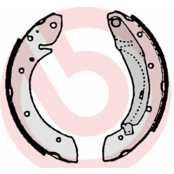 Bilde av BREMBO S 61 522 Bremsesko 229 42 med håndbremsarm