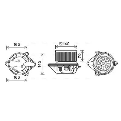 Bilde av PRASCO OL8624 Elektromotor, innendørsvifte 12