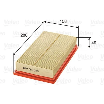 Bilde av VALEO 585280 Luftfilter 49 158 280 Filterinnsats