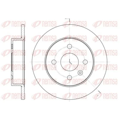 Bilde av REMSA 6570.00 Bremseskiver bakaksel 240, 240 10 4 fullt ut OPEL: Meriva A, Astra J Hatchback, H GTC