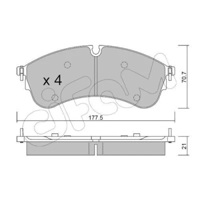 Bilde av CIFAM 822 1174 0 Bremseklosser klargjort for slitasjeindikator VOLKSWAGEN: Crafter Van