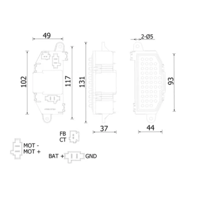 Bilde av Regulator, kupévifte MAHLE ORIGINAL ABR 118 000S