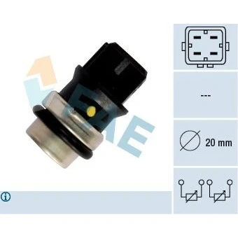Bilde av EPS 1.830.146 Kjølevæsketemperatursensor Made in Italy OE Equivalent gul, Blå, svart VOLKSWAGEN: Transporter 4 Bus, 4, GOLF 3