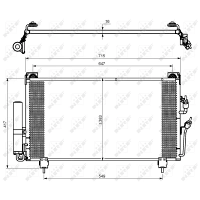 Bilde av NRF EASY FIT 35755 Kondensator med tørker, tetningsring 14,2 9 Aluminium 685