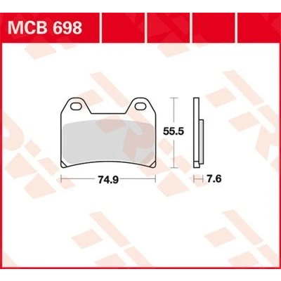 Bilde av TRW Organic Allround MCB698 Bremseklosser