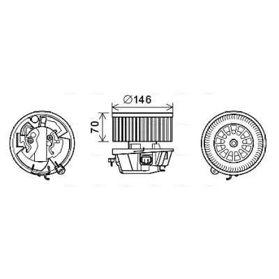 Bilde av PRASCO CN8296 Elektromotor, innendørsvifte 12