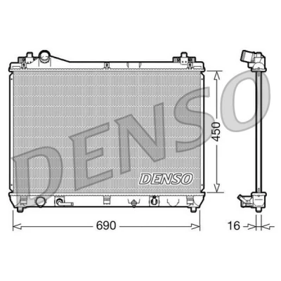 Bilde av DENSO DRM47017 Radiator Aluminium 450 690 16 SUZUKI: Grand Vitara 2 SUV