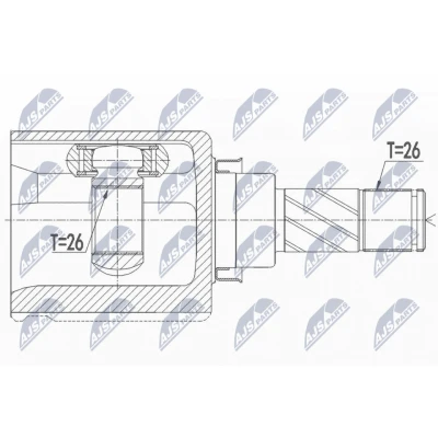 Bilde av Leddsett, drivaksel, Framaksel venstre, nissan qashqai suv ii, renault kadjar, 391014EA0B