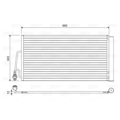 Bilde av VALEO 814409 Kondensator med tørker Aluminium 343 R 134a MINI: Hatchback, Countryman, Clubman