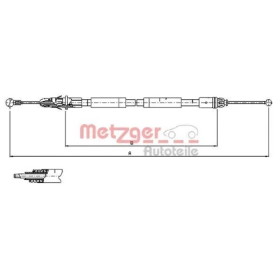 Bilde av METZGER 11.6804 Bremsekabel bakre venstre 1503/1365 COFLE OPEL: Vivaro A Combi, Van, NISSAN: Primastar Minibuss, Van