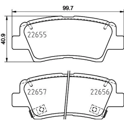 Bilde av HELLA 8DB 355 031 681 Bremseklosser inkl. slitasjevarselkontakt med tilbehør HYUNDAI: ix35, Ioniq, Tucson, KIA: Niro, SPORTAGE IV, V