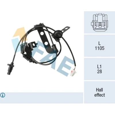 Bilde av FAE 78571 ABS Sensor Hall prinsipp 2 1105 KIA: Sportage III, HYUNDAI: ix35, ix35 Van