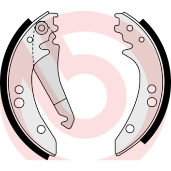 Bilde av BREMBO S 50 514 Bremsesko 230 36 med håndbremsarm