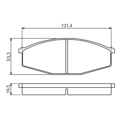 Bilde av BOSCH 0 986 494 566 Bremseklosser Low Metallic
