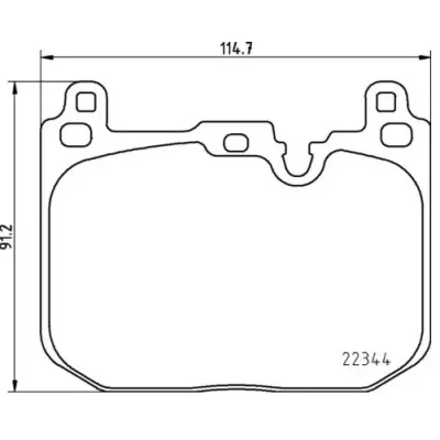 Bilde av VAICO V20 3131 Bremseklosser Q+, original equipment manufacturer quality framaksel klargjort for slitasjeindikator BMW: X1, MINI: Hatchback