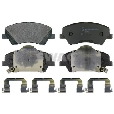 Bilde av SWAG 33 10 6501 Bremseklosser framaksel med akustisk slitasjevarsel antihyle blikk KIA: Rio 4, Stonic Hatchback, HYUNDAI: i20 II Hatchback