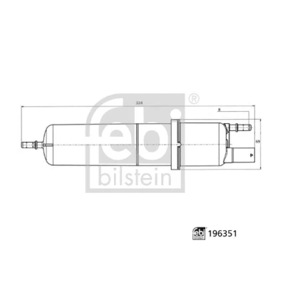 Bilde av FEBI BILSTEIN Drivstoffilter ledningsfilter, med filteroppvarming 196351 BMW: 5 Touring, X5, X6