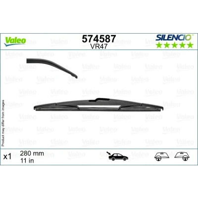 Bilde av Vindusvisker Valeo 574587 280mm bak Bøyleviskeblad TOYOTA: Prius Plus, Corolla Verso, iQ, KIA: SOUL 2, RIO 3, SORENTO HYUNDAI: Kona SUV